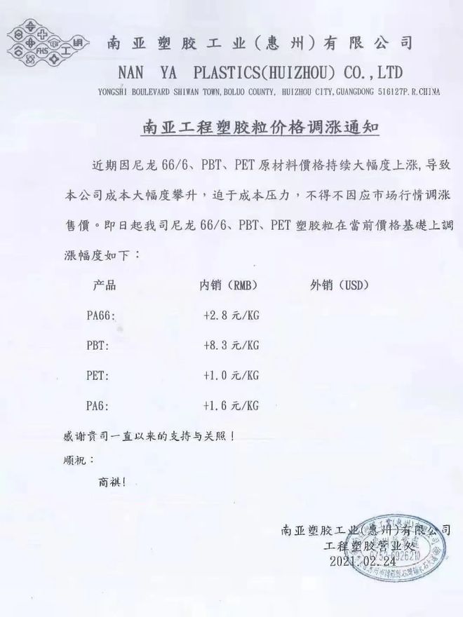 金沙威尼斯(wns)欢乐娱人城“惊了”！这种塑料一吨上调8300元！原料暴涨一周(图1)