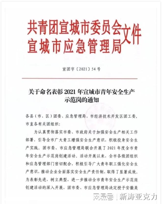 中国·金沙威尼斯(wns)欢乐娱人城-官方网站安徽新涛浇铸亚克力生产E班荣获青年(图1)