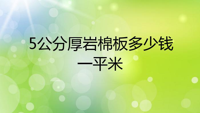 金沙威尼斯欢乐娱人城5公分厚岩棉板多少钱一平米？(图1)