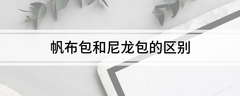 金沙威尼斯欢乐娱人城帆布包和尼龙包的区别(图1)